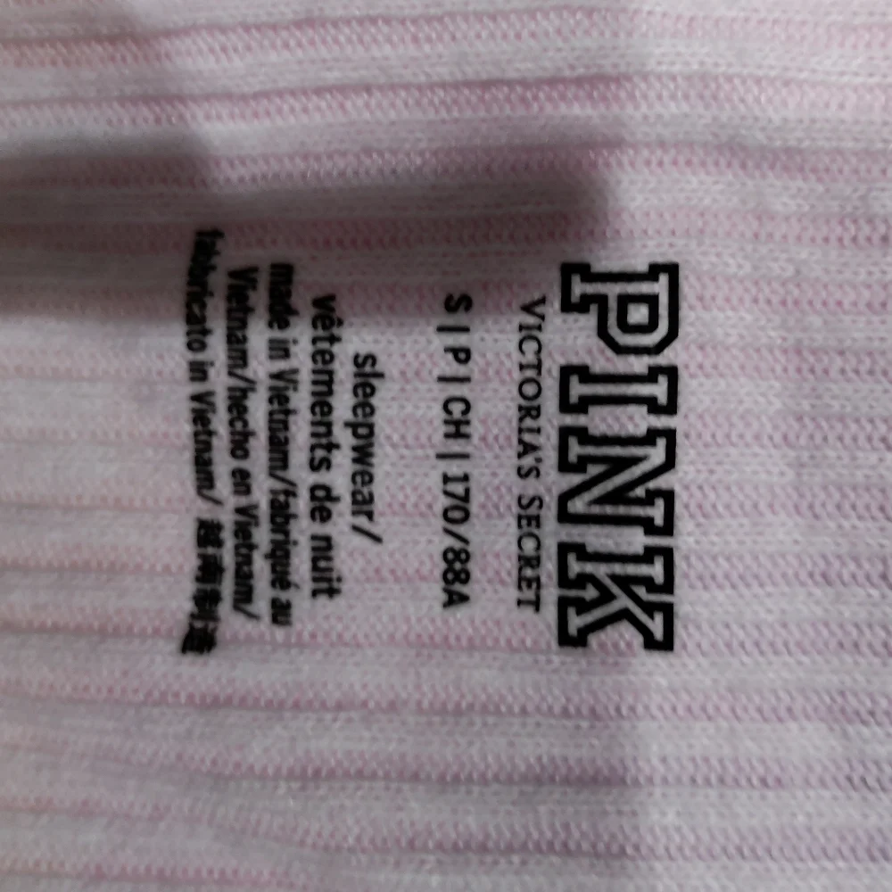 Pink by VS pastel rainbow tye dye long sleeve lounge top women's size S